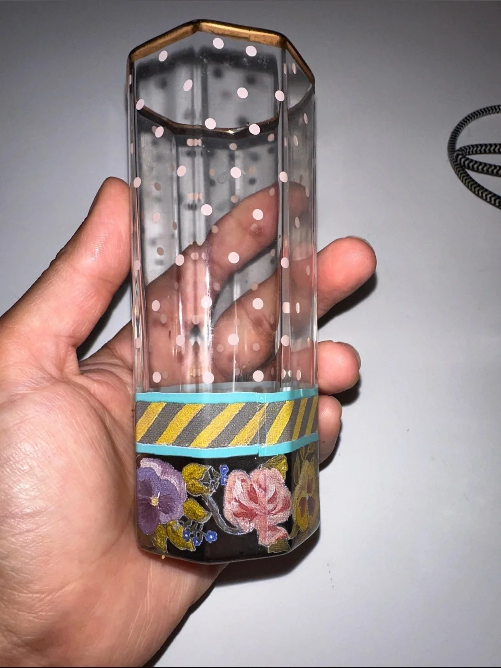 Mackenzie Childs hand painted Juice glass